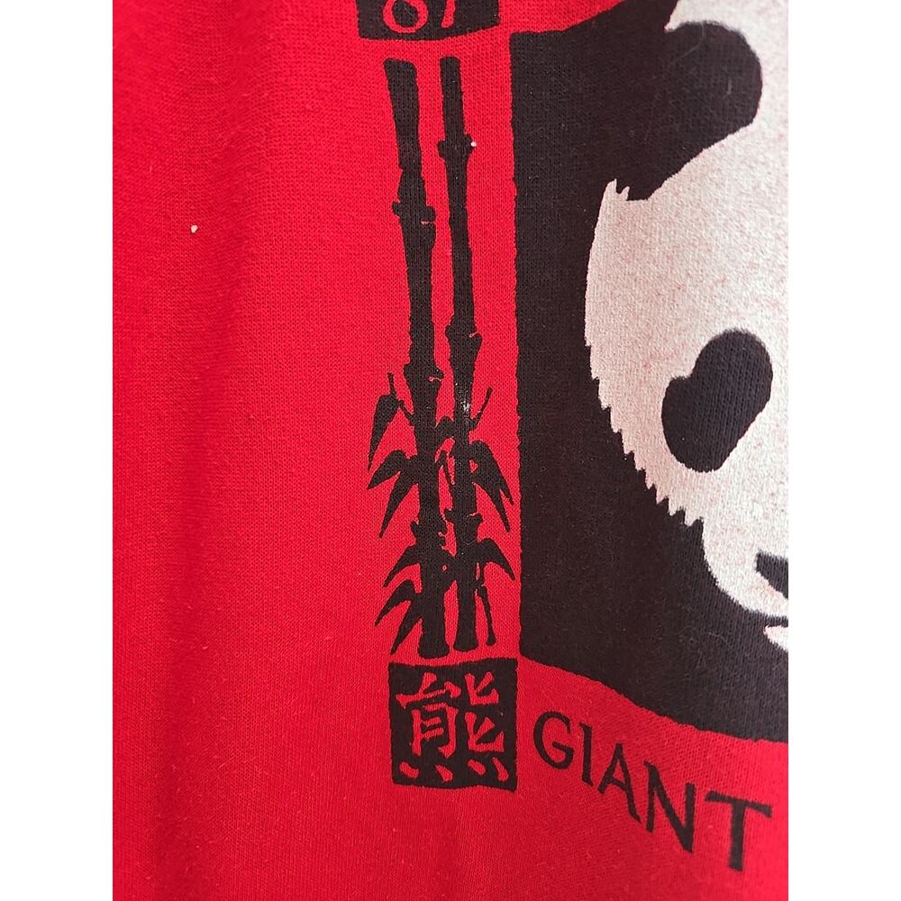 Vtg 80s Hanes Red San‎ Diego Zoo Giant Panda Pullover Sweatshirt Womans Large - Picture 4 of 7